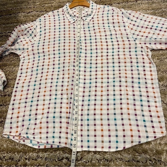 Carbon 2 Cobalt XL Button Down Shirt White Color Blocks - Picture 10 of 11